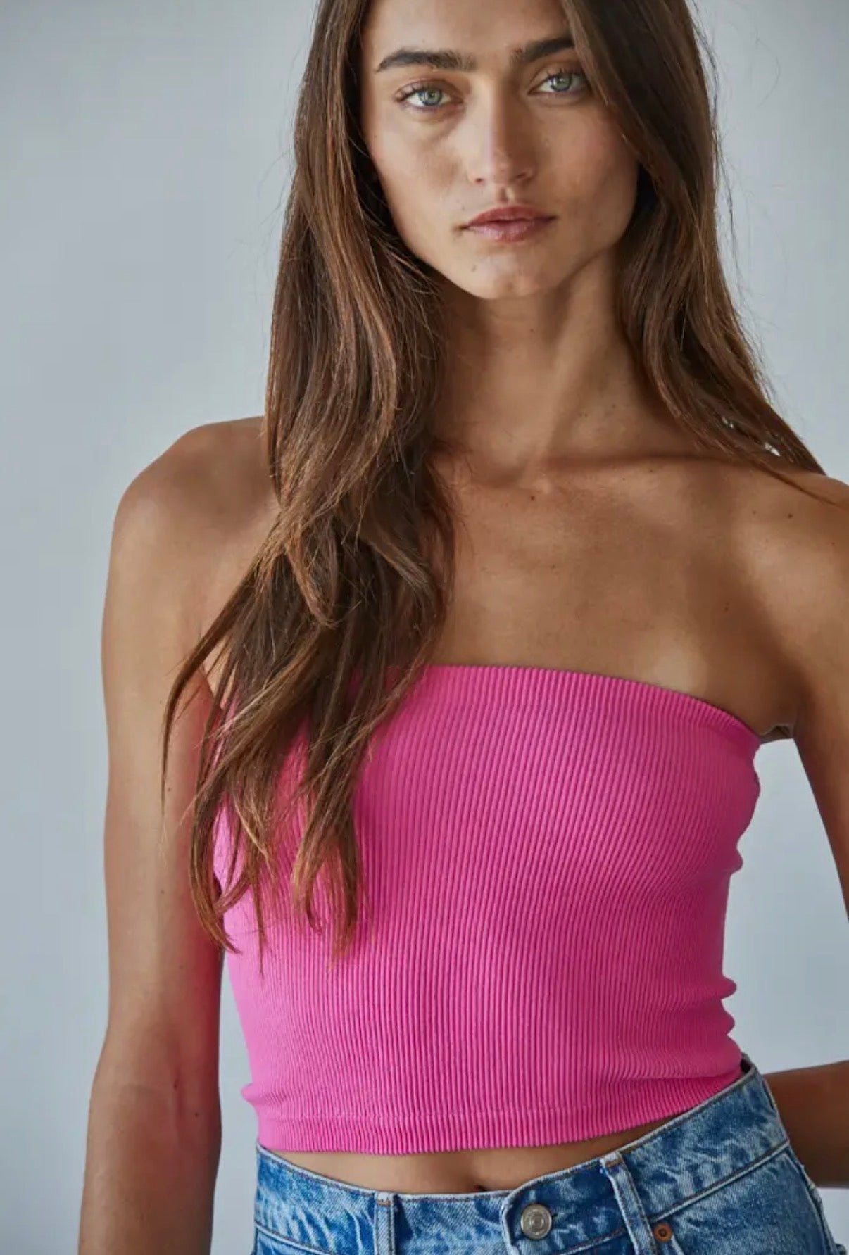 Seamless Tube Top -Fuchsia