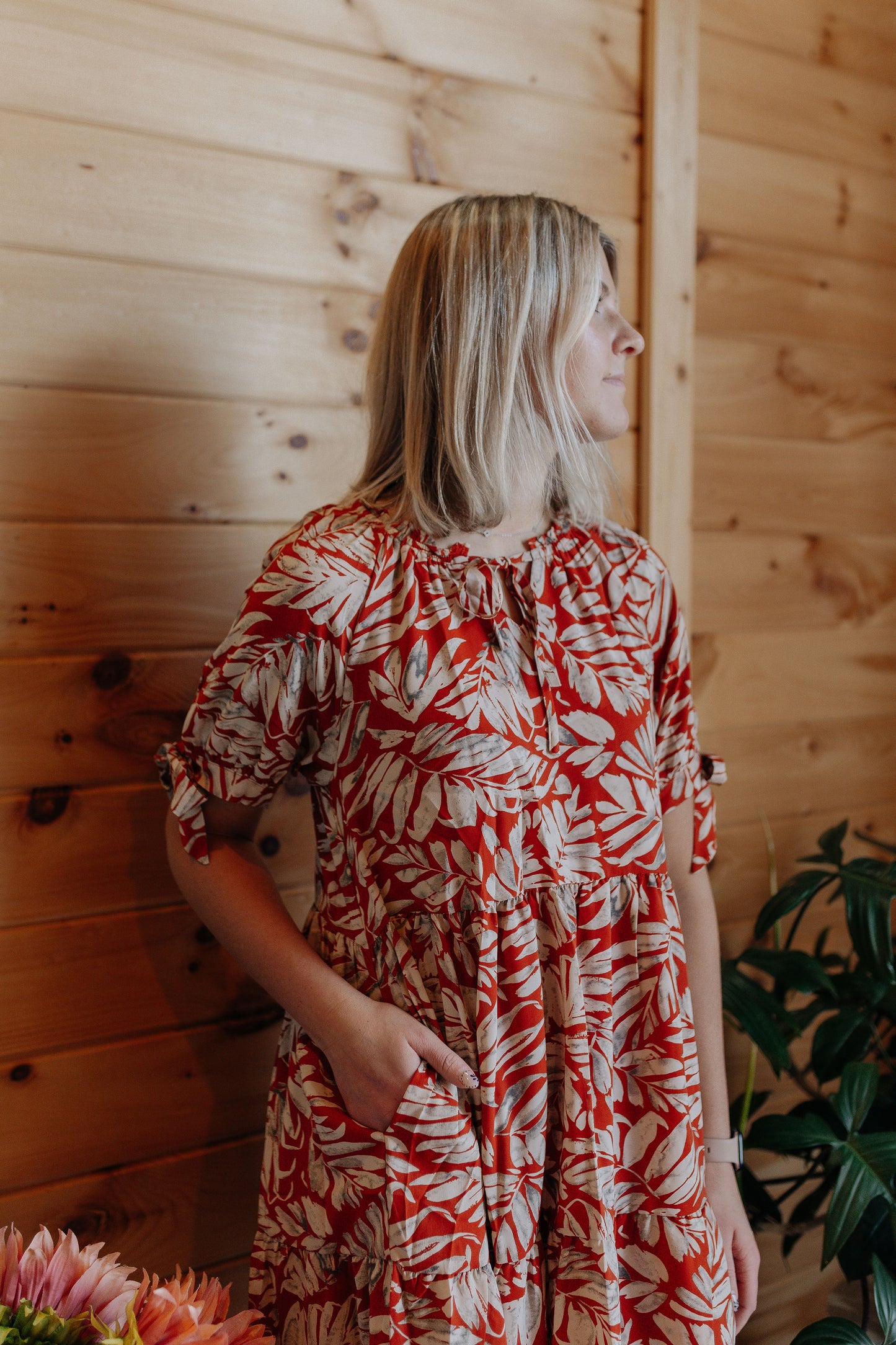 Botanical Pattern Dress