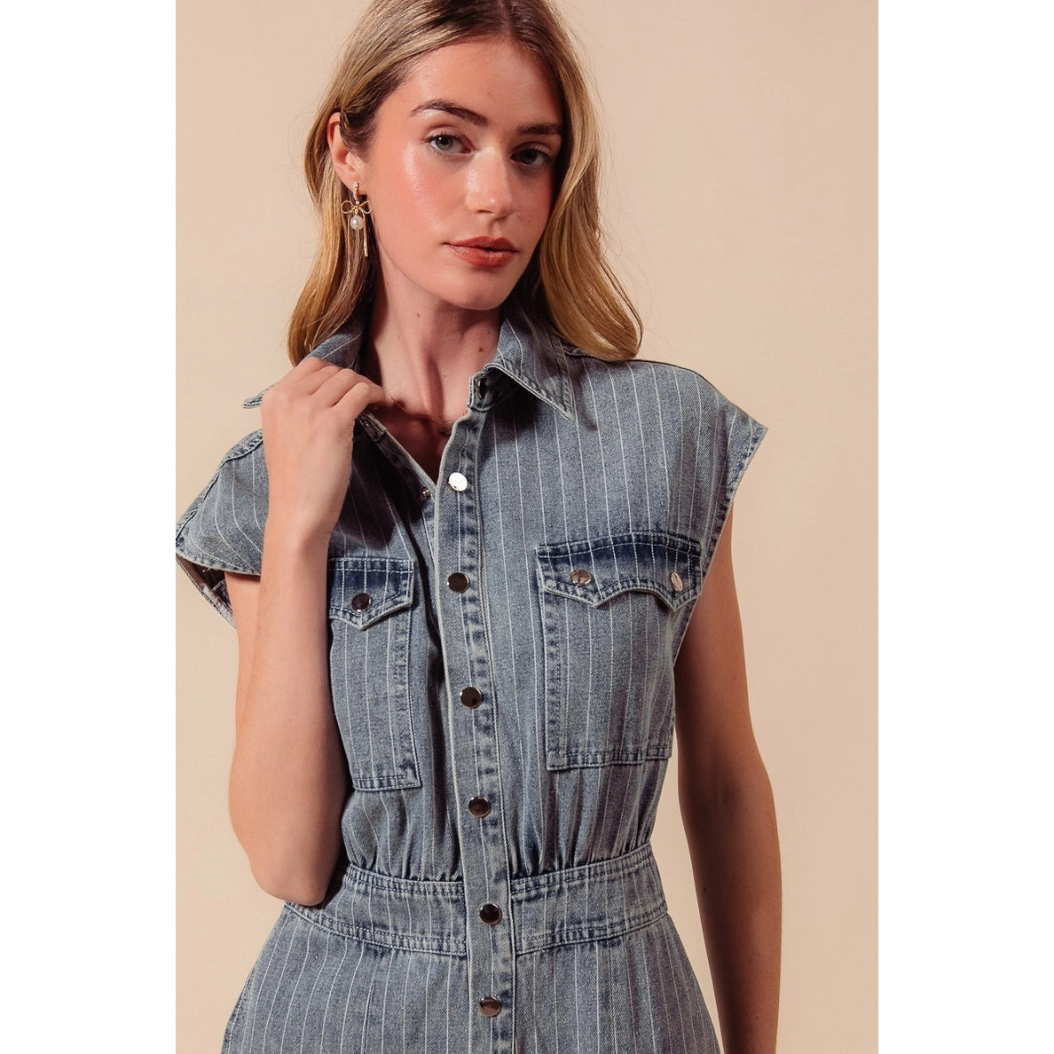 Pinstripe Jumpsuit