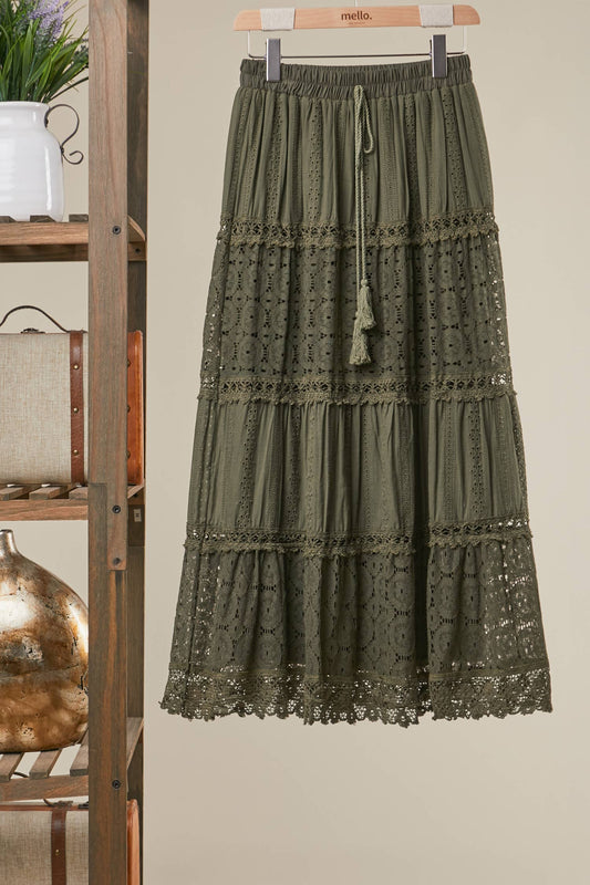 Forest Whisper Lace Skirt