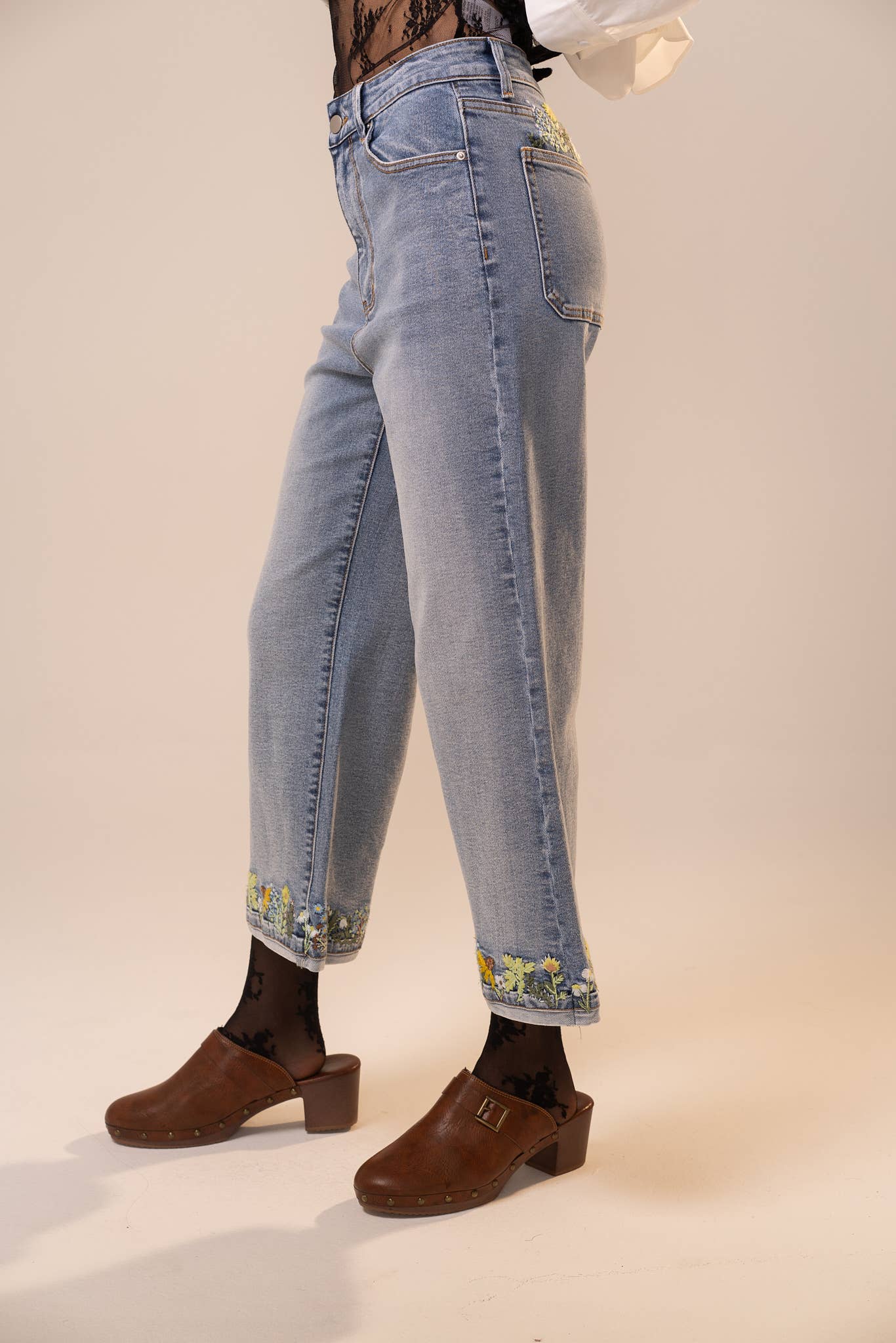 Spring Blooms Jeans