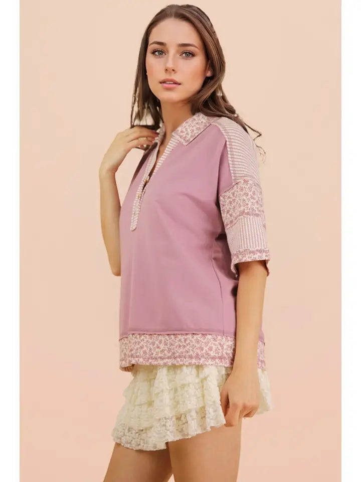 Violet Bloom Top