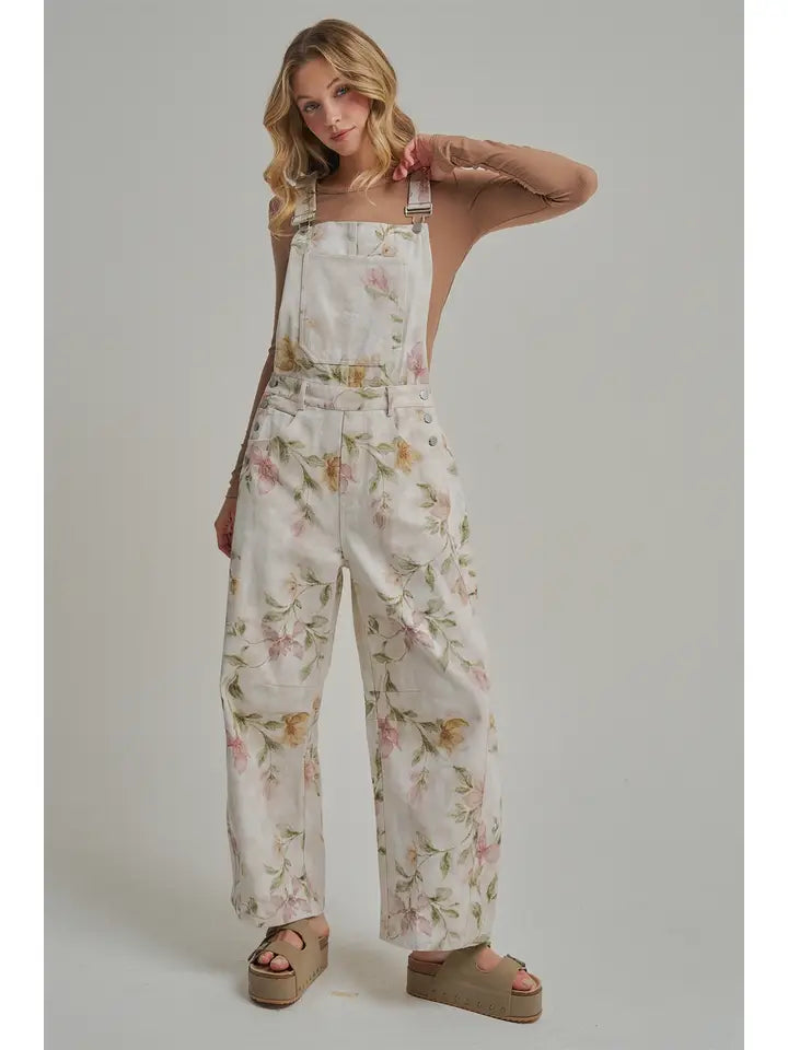 Magnolia Floral Overalls