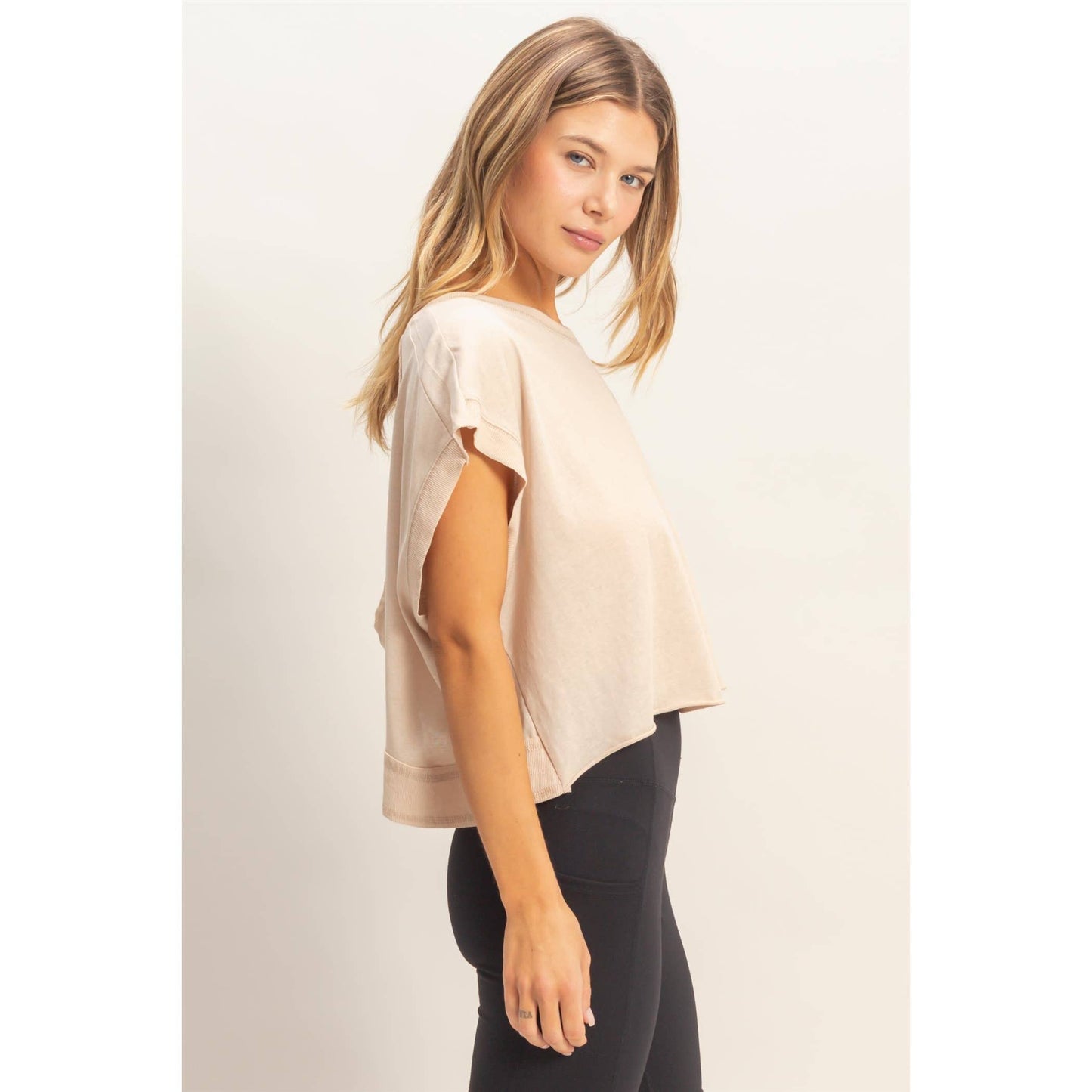 Boxy White Crewneck Top