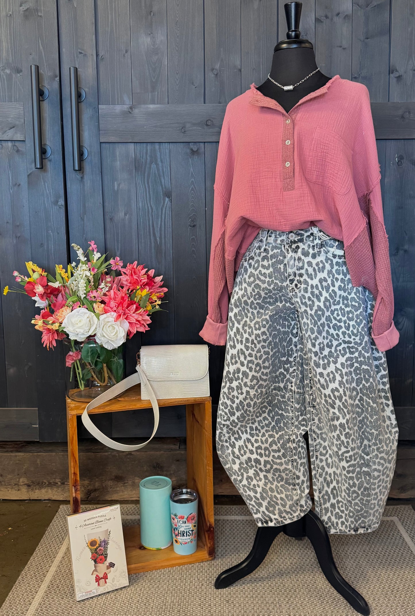 Rosie’s Half Button Longsleeve - Mauve