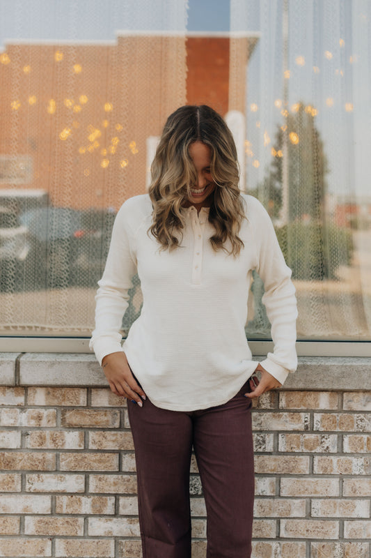 Oatmeal Knit Top