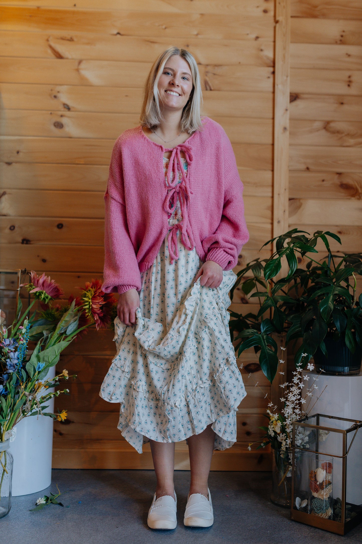 Lindsay's Tie Cardigan - Mauve