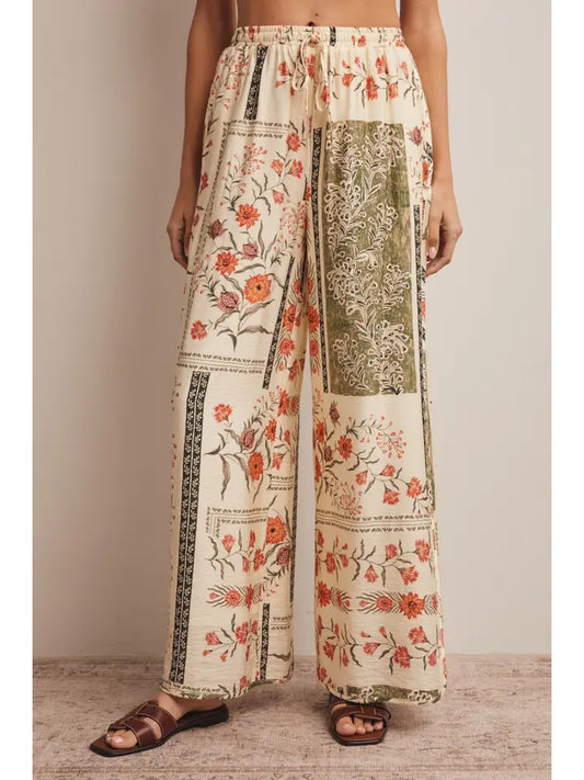 Patchwork Print Vacation Pants