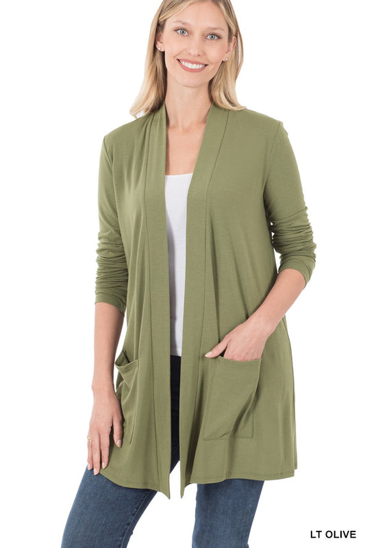 Rylie Marie Cardigan - Light Olive Green