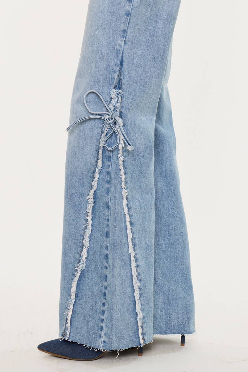 Mid-Rise Wide Flare Kancan Jeans