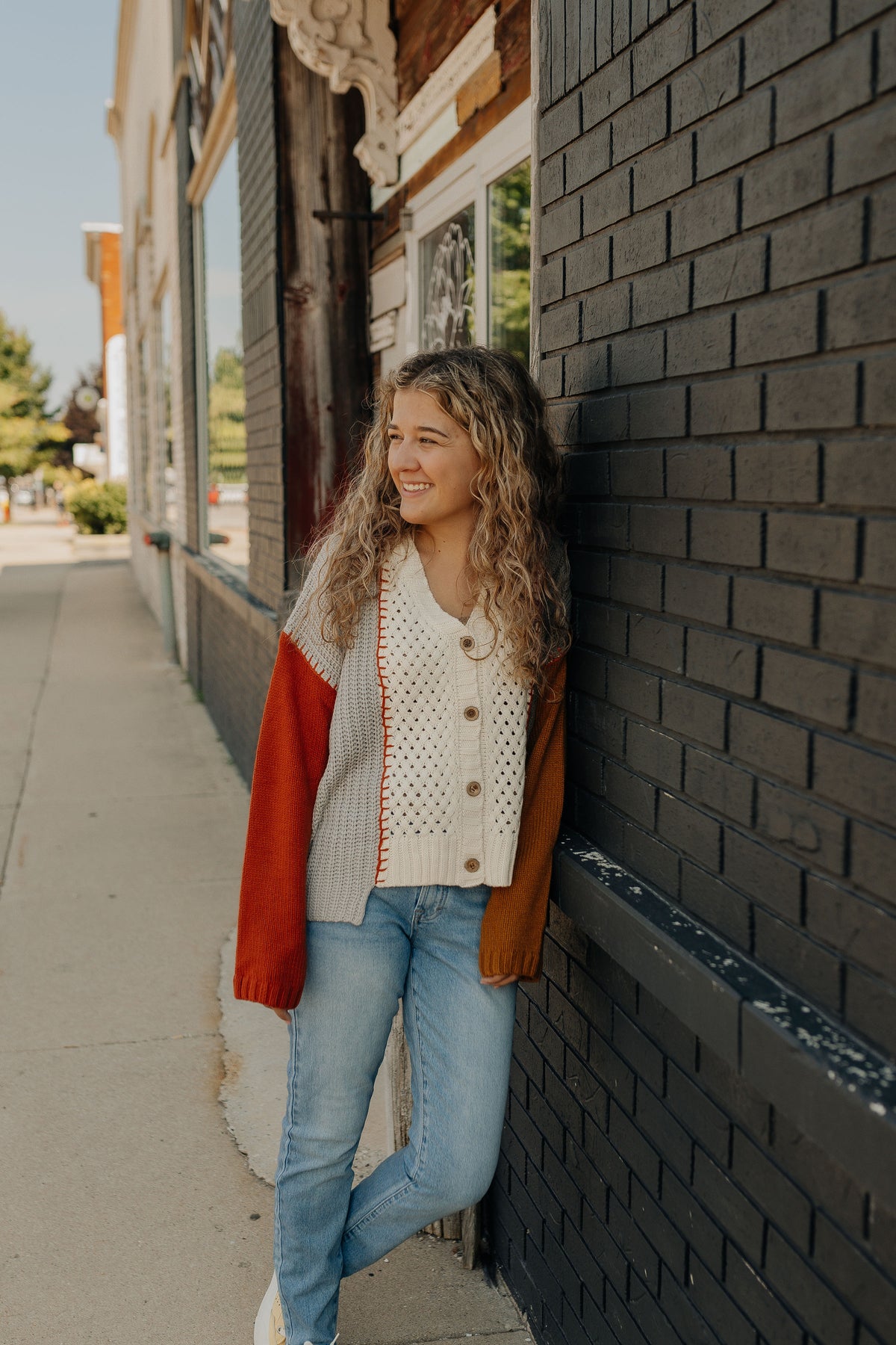 Color-Blocked Knit Sweater