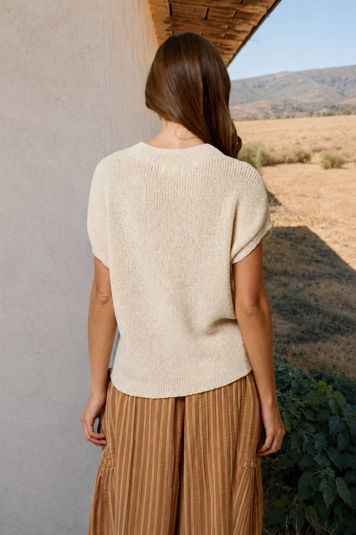 Oatmeal Easygoing Pocket Top