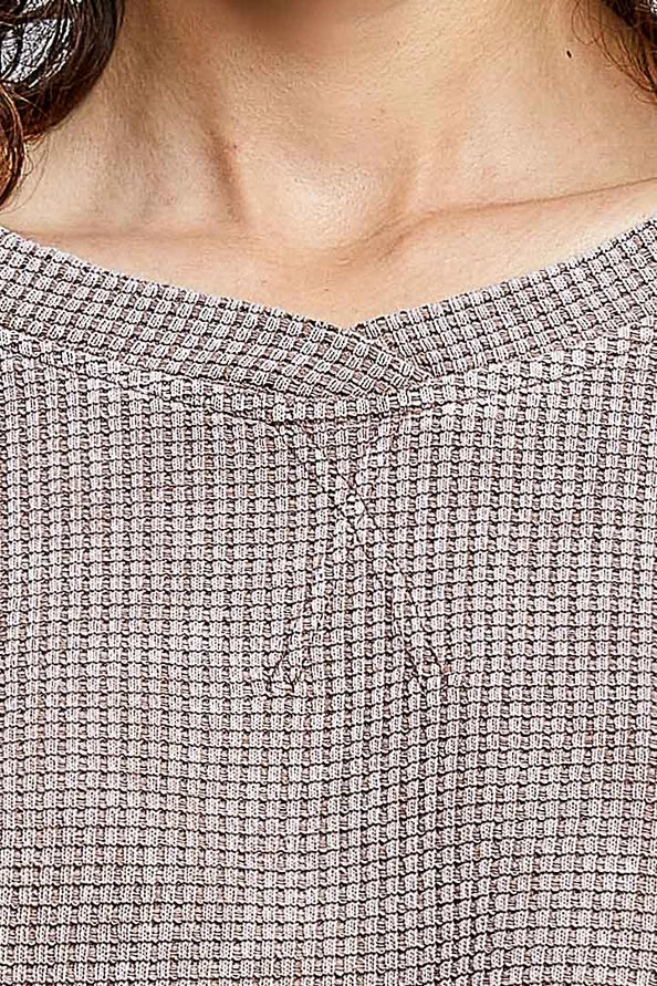 Dusty Rose Ruffle Sweater