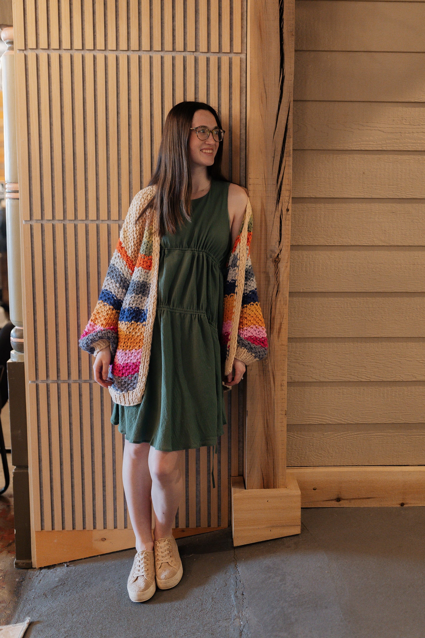 Eucalyptus Green Tie Mini Dress