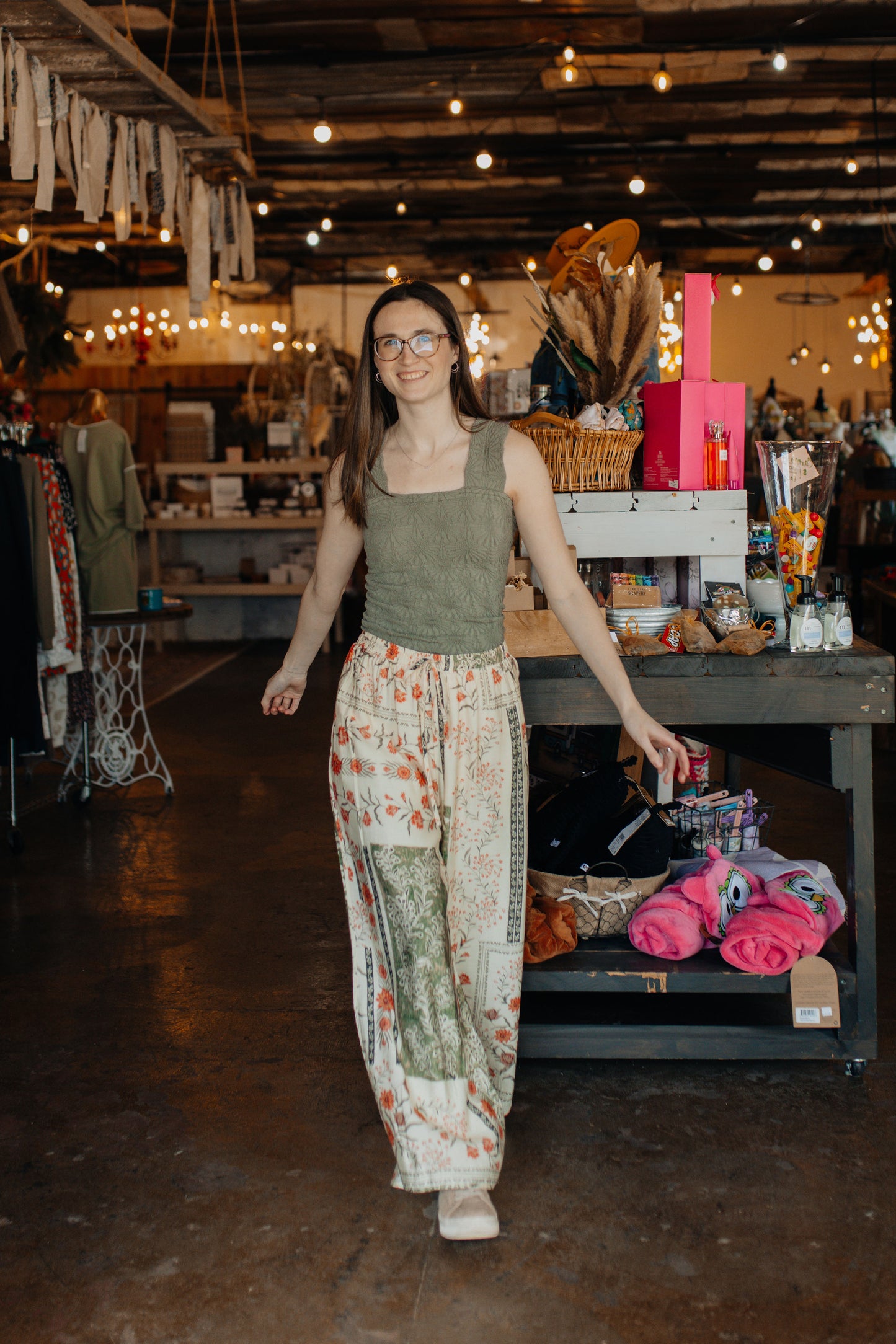 Patchwork Print Vacation Pants