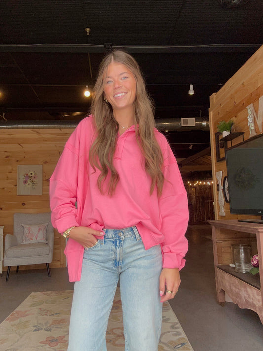 Flamingo Pink Pullover