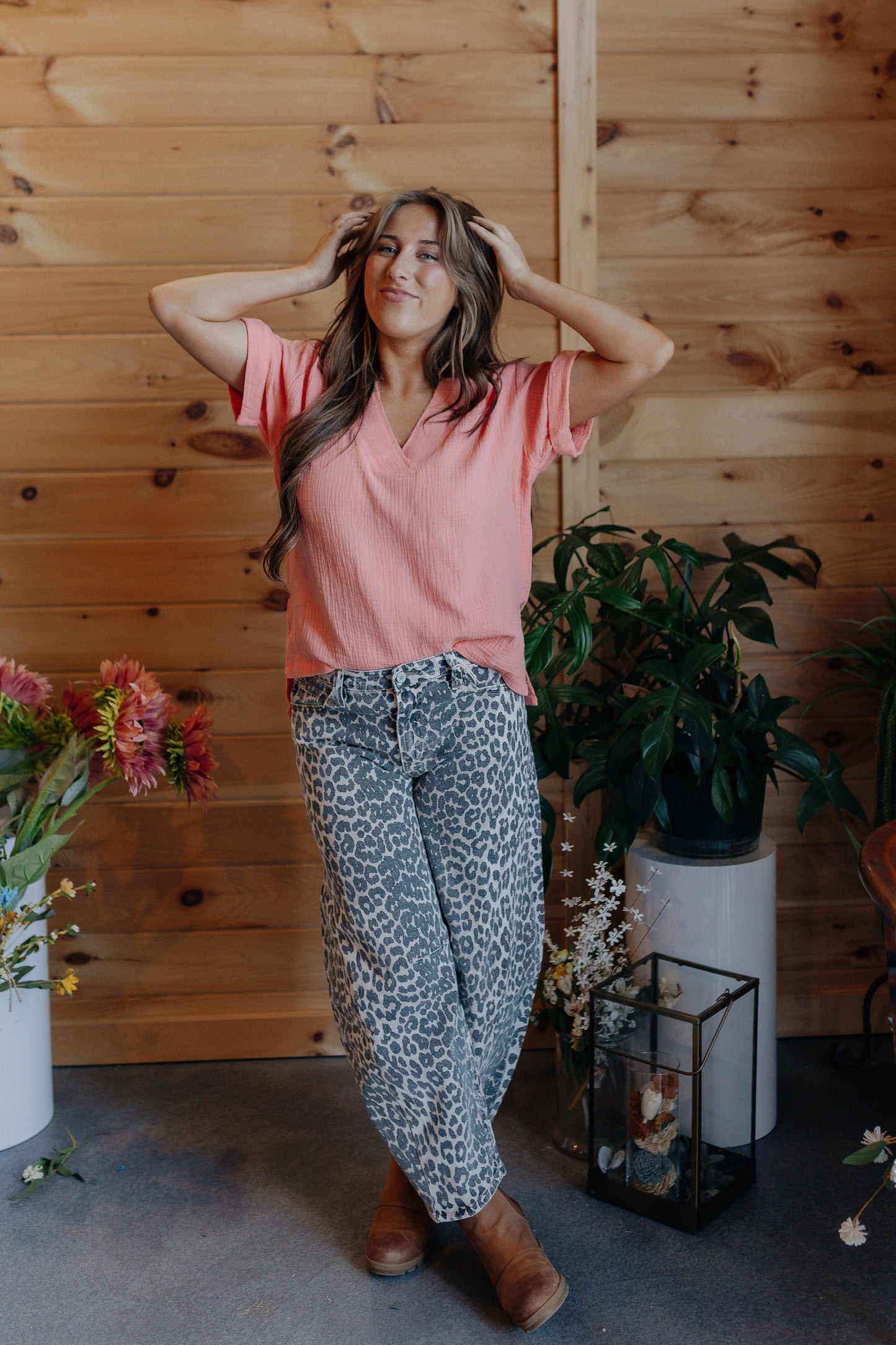 Gwen’s Cotton Blouse - Coral