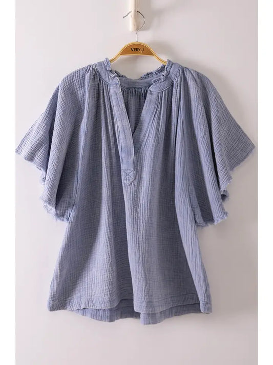 Moonlight Mist V-Neck Top