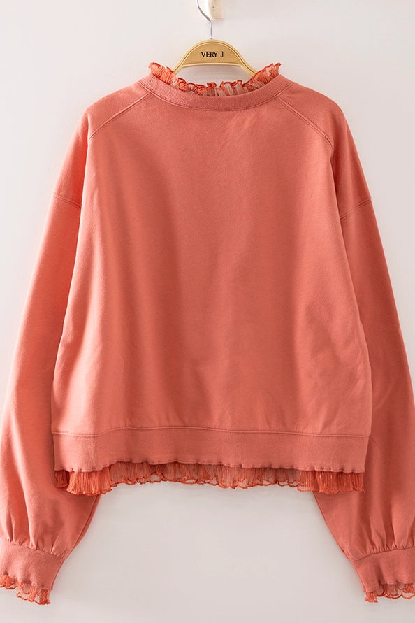 Feminine Touch Lace - Coral