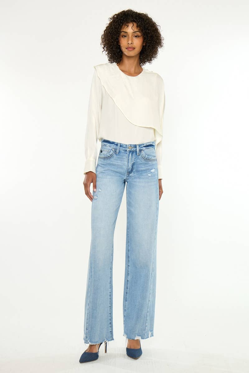 Kancan Mid-Rise Wide Leg Pant