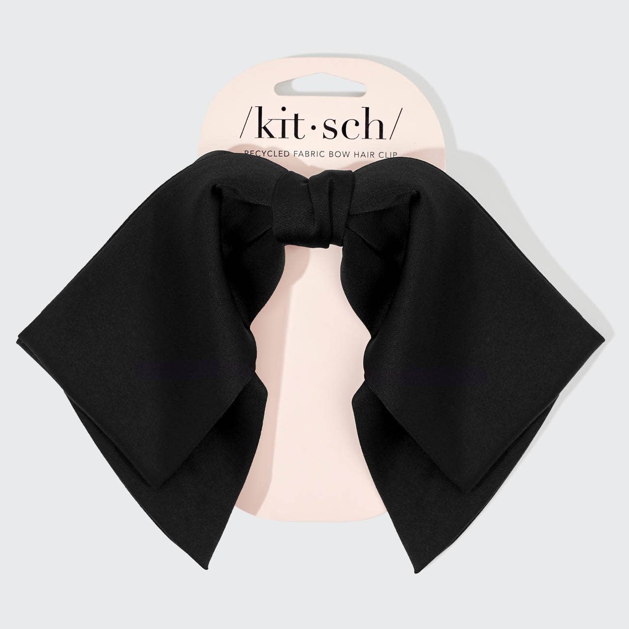 Fabric Bow Hair Clip - Black