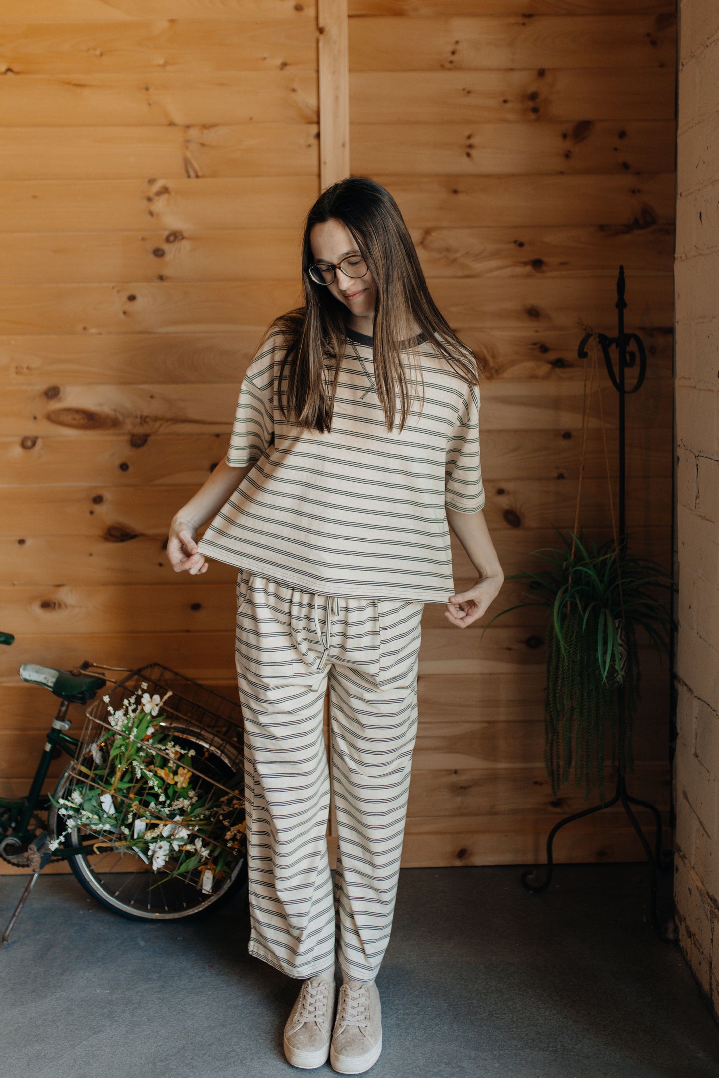 Oatmeal Latte Stripe Set