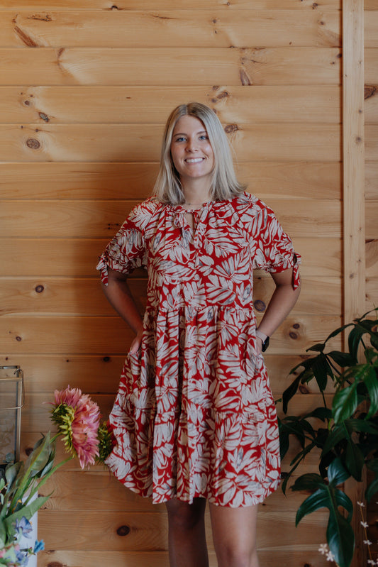 Botanical Pattern Dress
