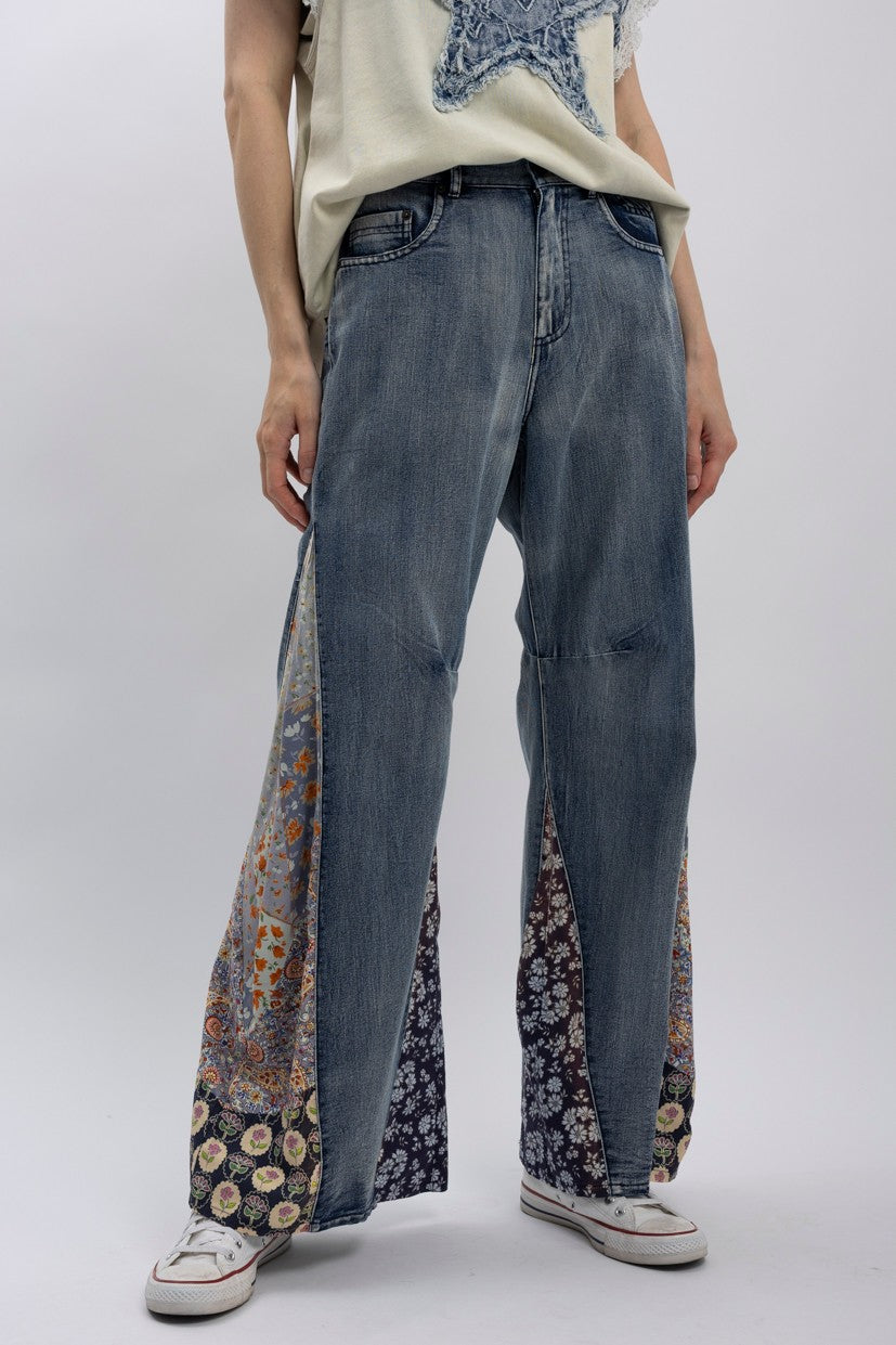 Side Patchwork Pants