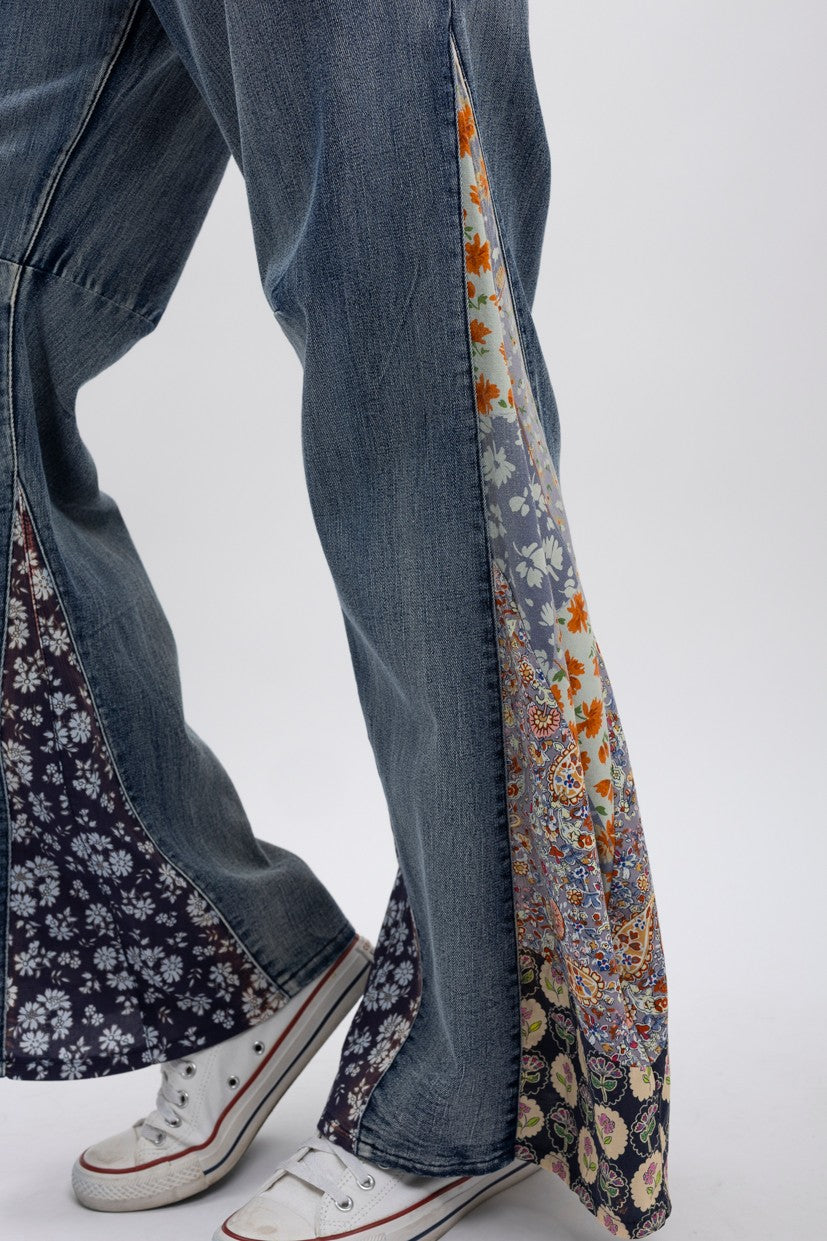 Side Patchwork Pants