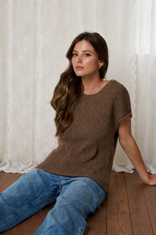Effortless Knit Top - Mocha