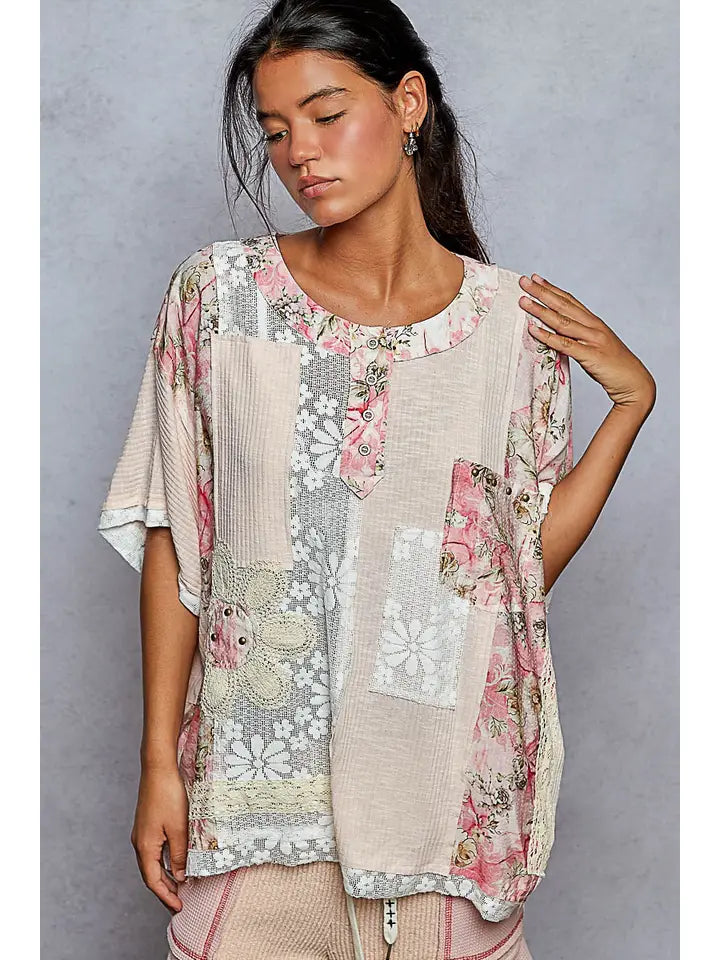 Floral Round Neck Top