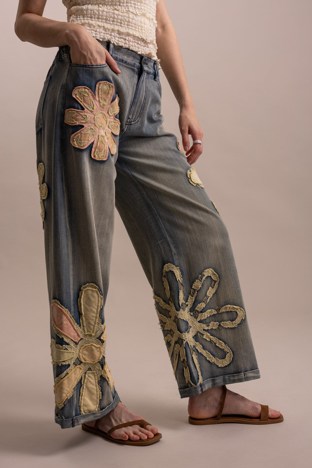 Garden Bloom Denim Pants