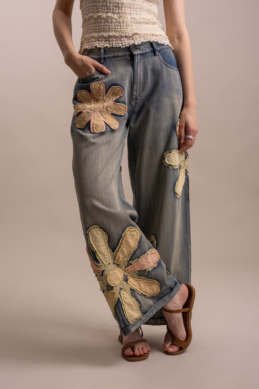 Garden Bloom Denim Pants