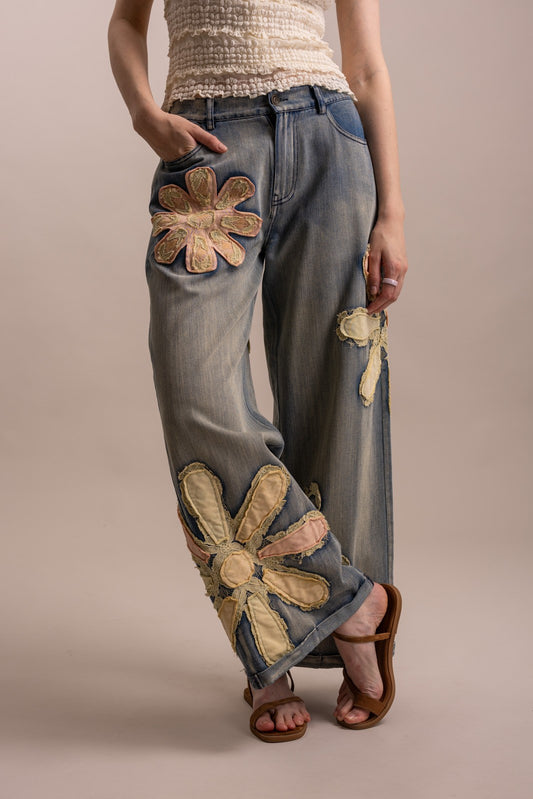 Garden Bloom Denim Pants