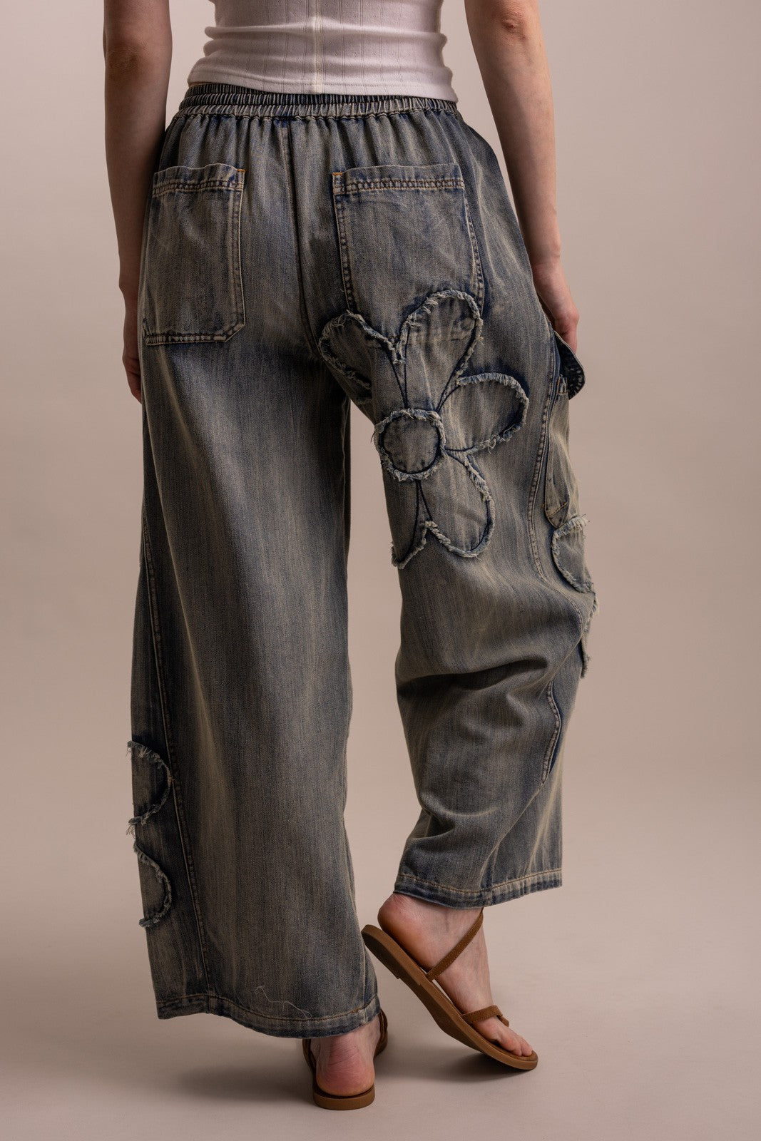 Spring Market Denim Cargo Pants