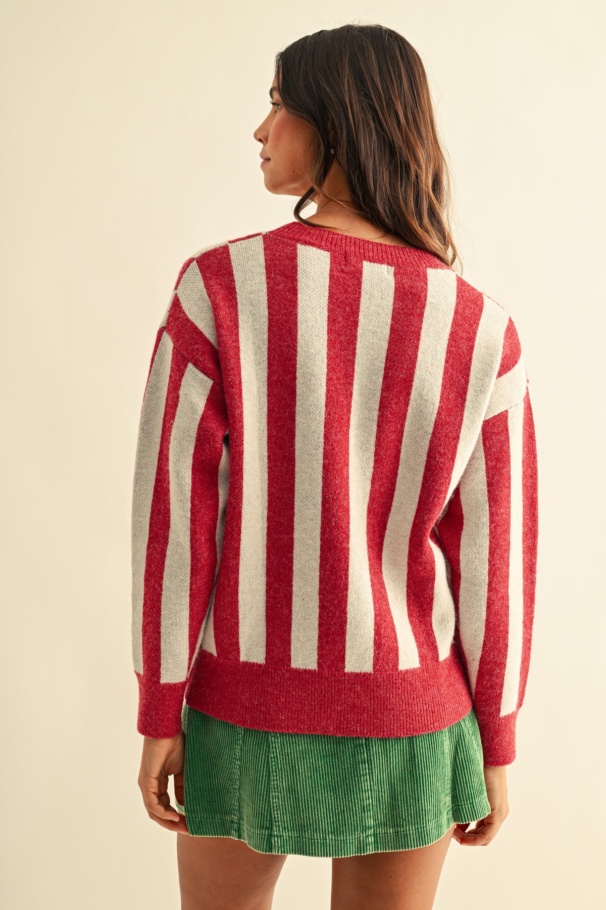 Stripe Christmas Tree Sweater