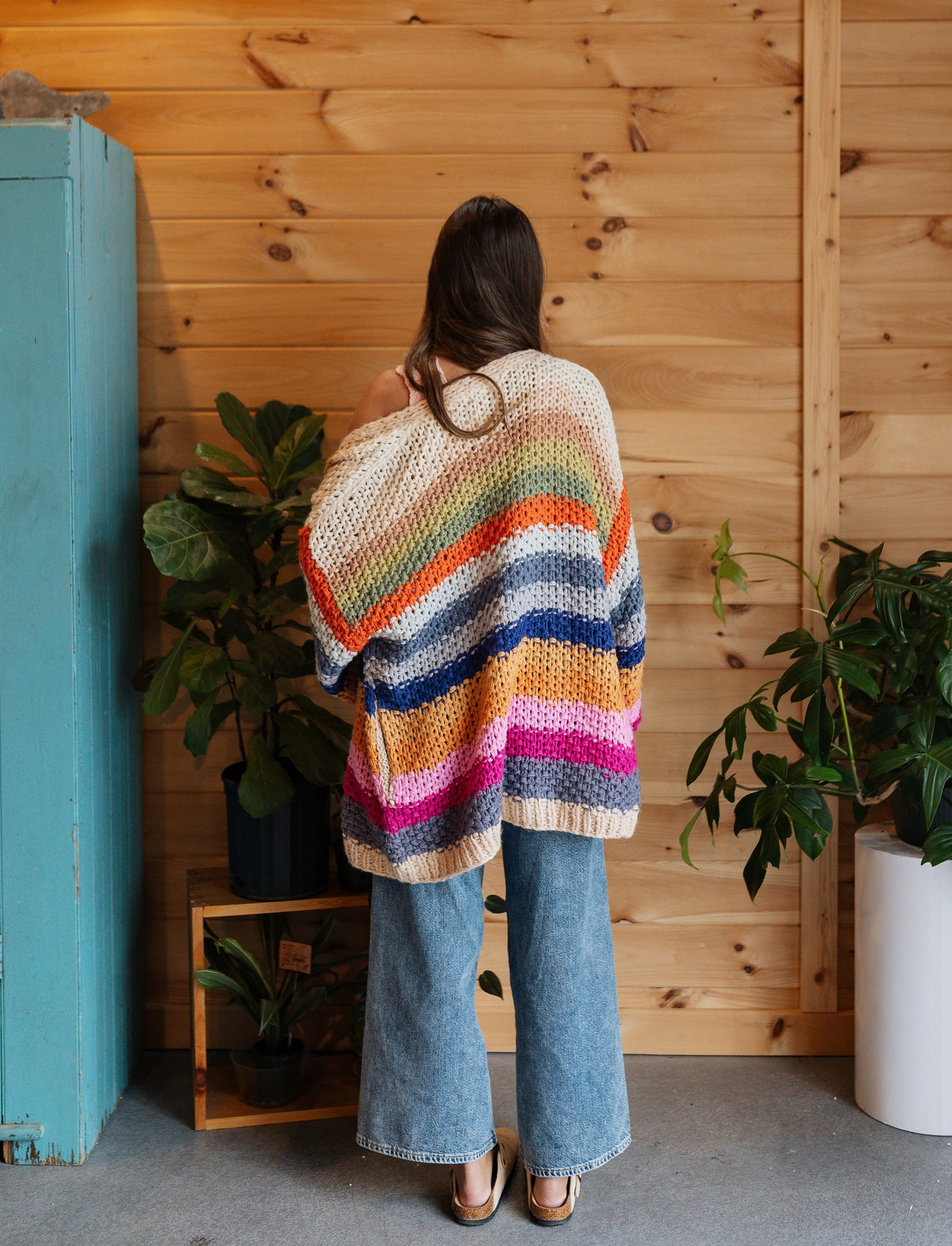 Crochet Stripe Sweater
