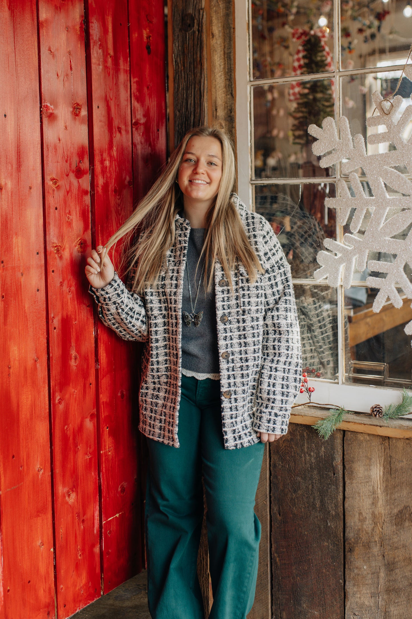 Black Checkered Jacket