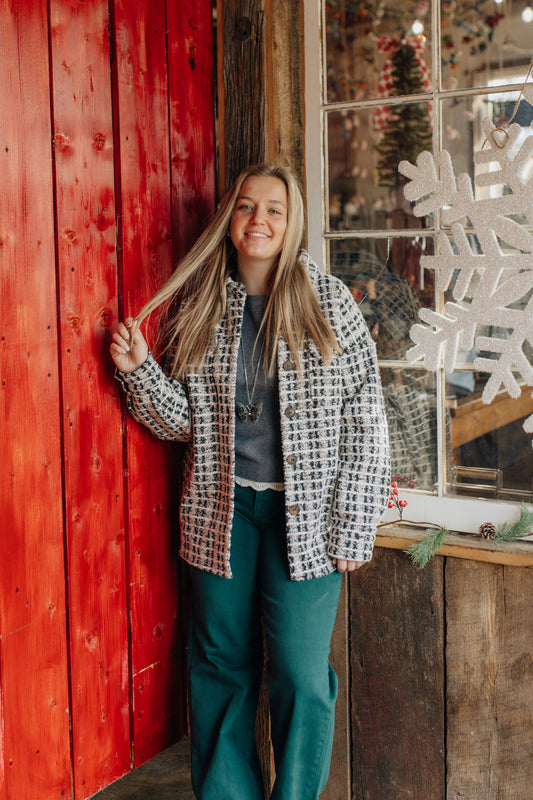 Black Checkered Jacket