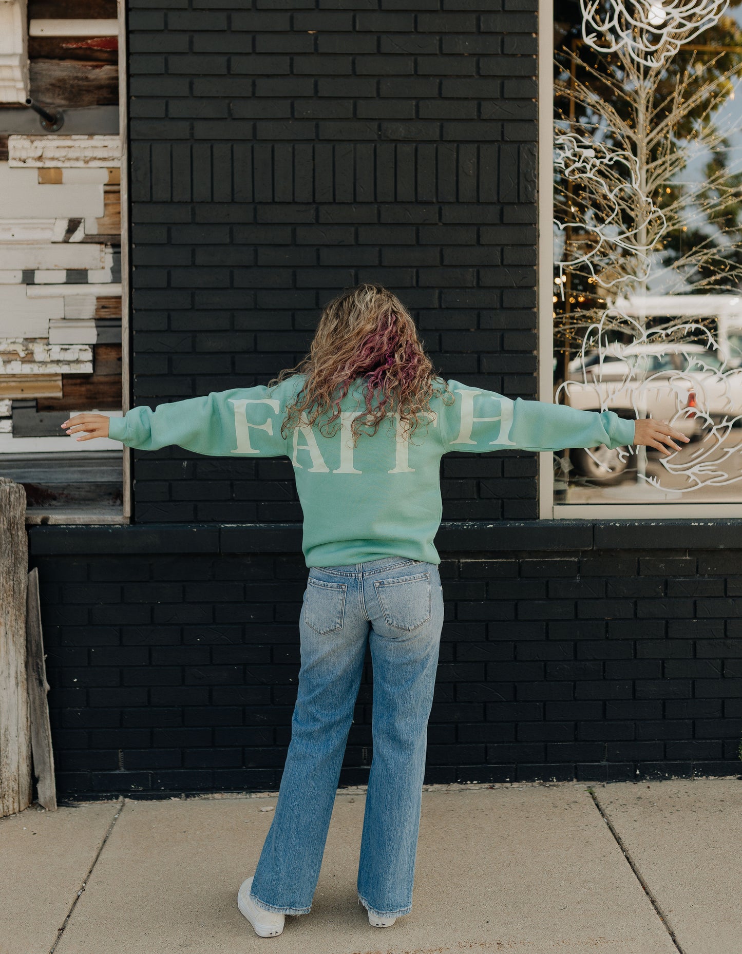 Faith Teal Sweatshirt