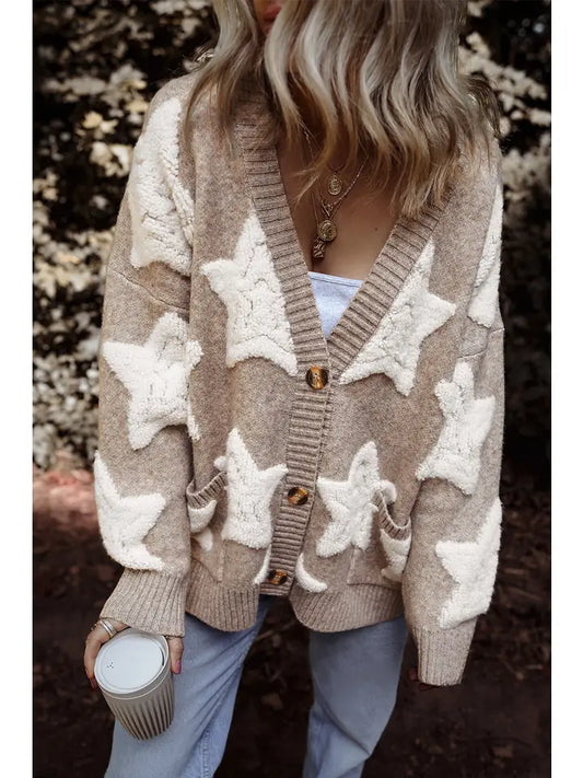 Star Sherpa Cardigan