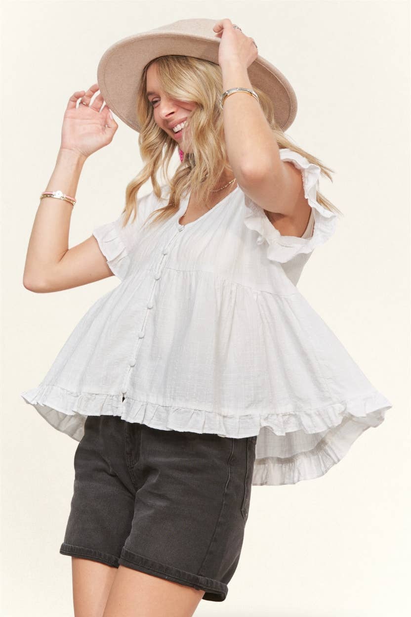 White Babydoll Blouse