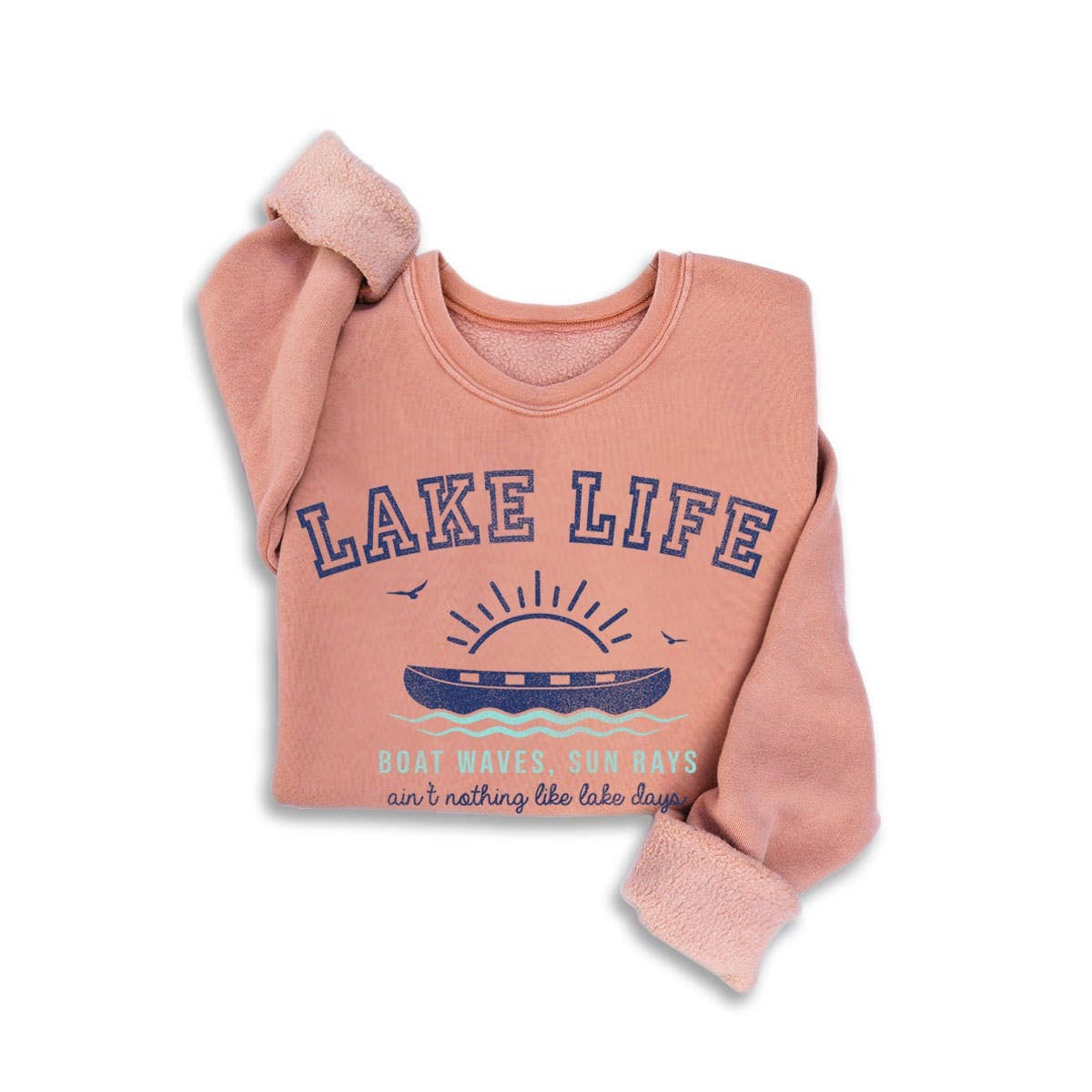 Lake Life Sweatshirt - Peach