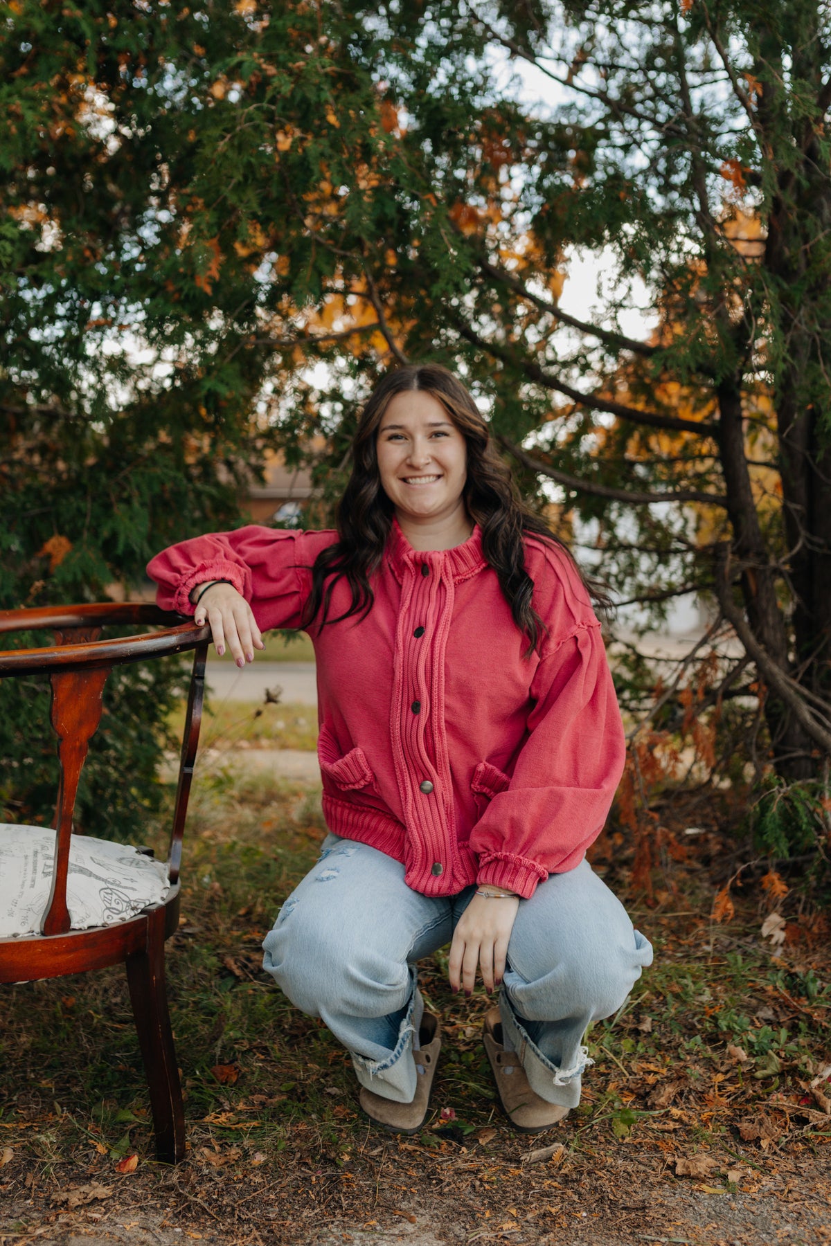 Vintage Berry Cardigan
