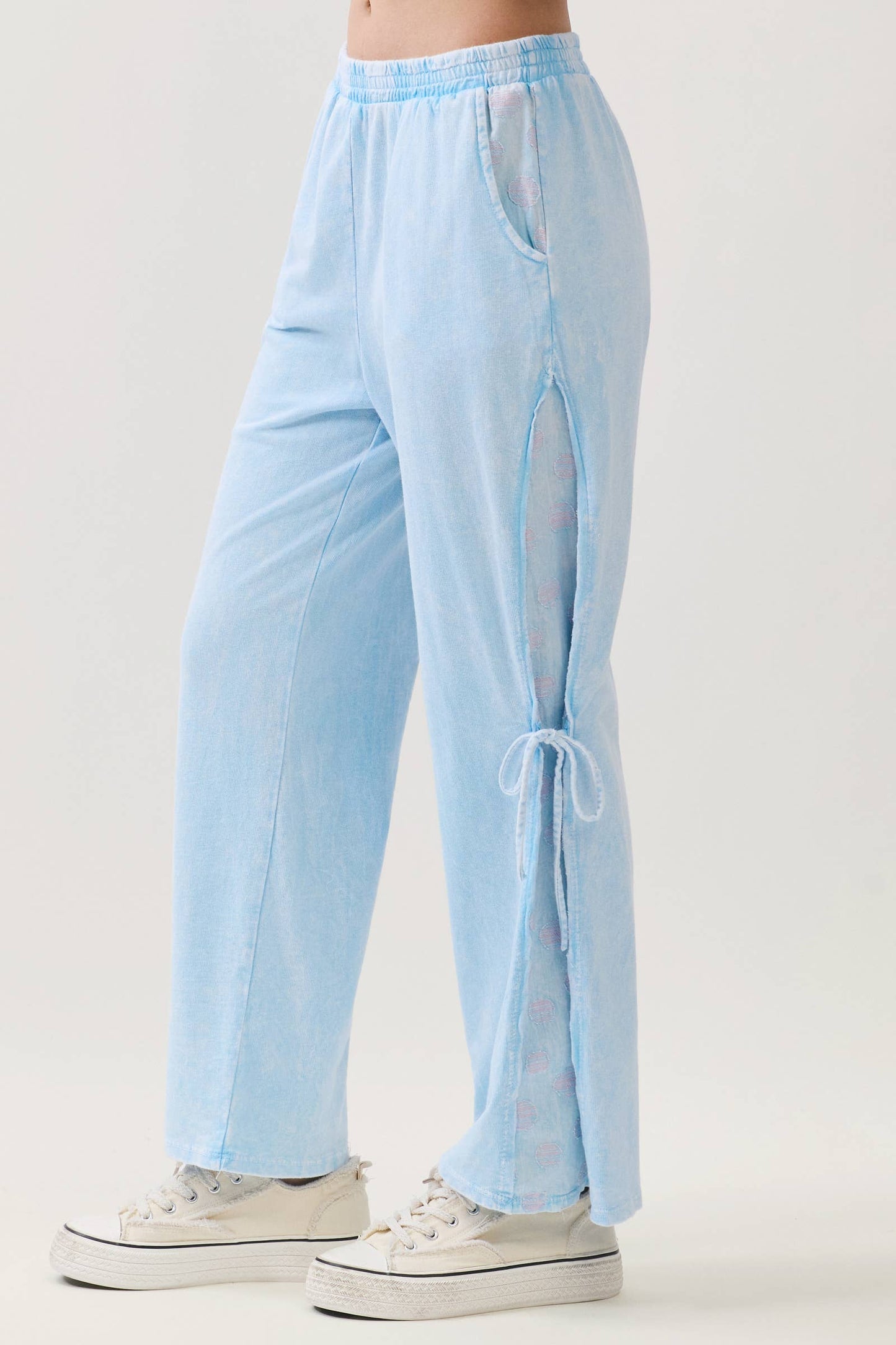 Polkadot Side Bow Tie Pants