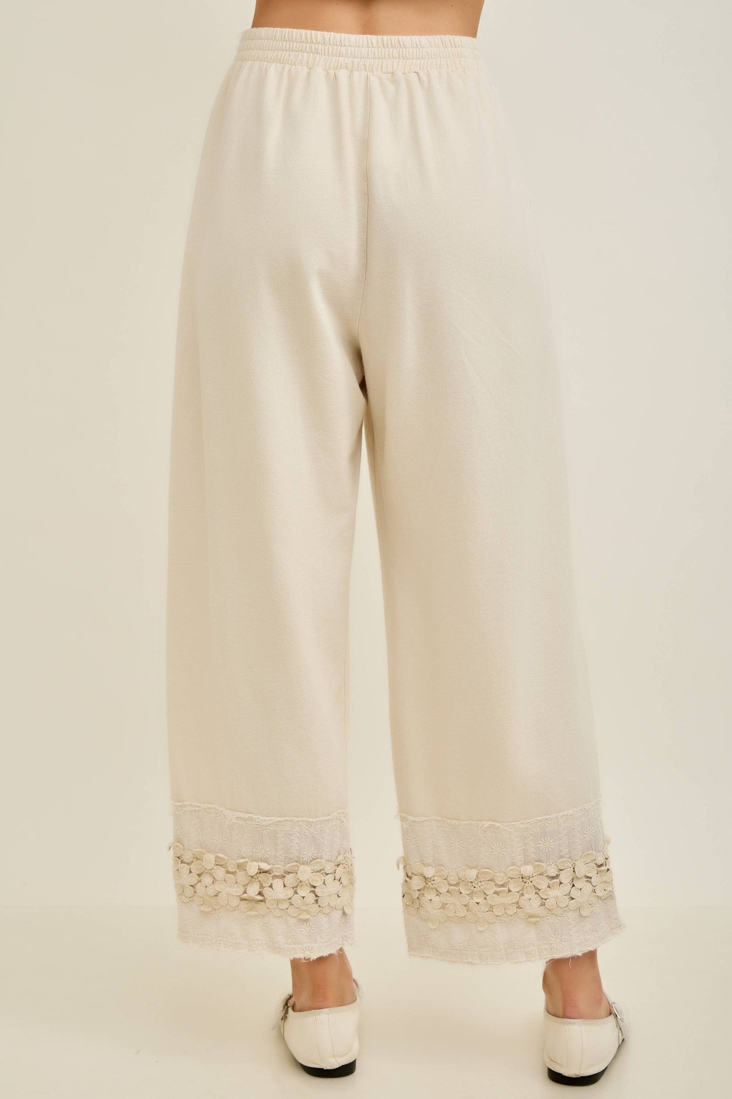 Orange Flower Trim Pants