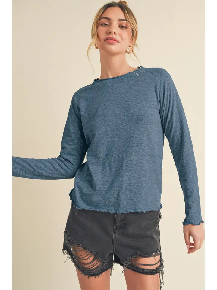 Zoie's Longsleeve - Slate blue