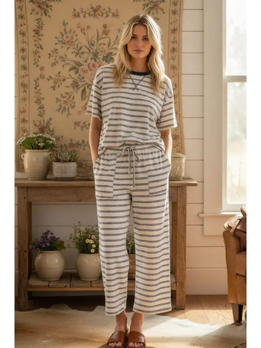 Oatmeal Latte Stripe Set