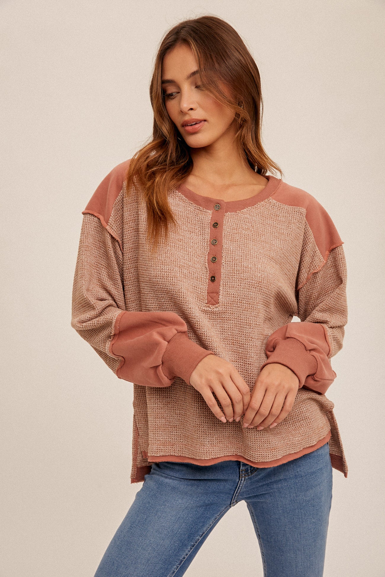 Toffee Henley Longsleeve