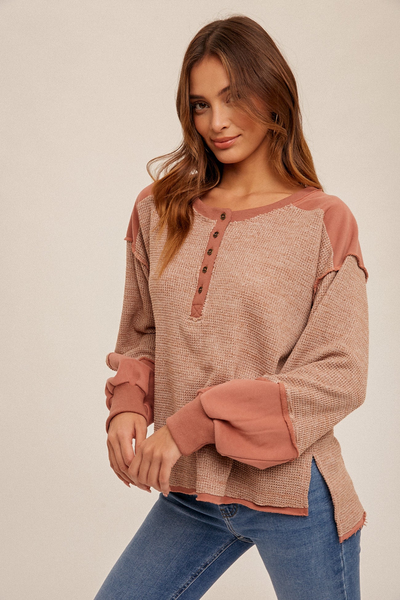 Toffee Henley Longsleeve